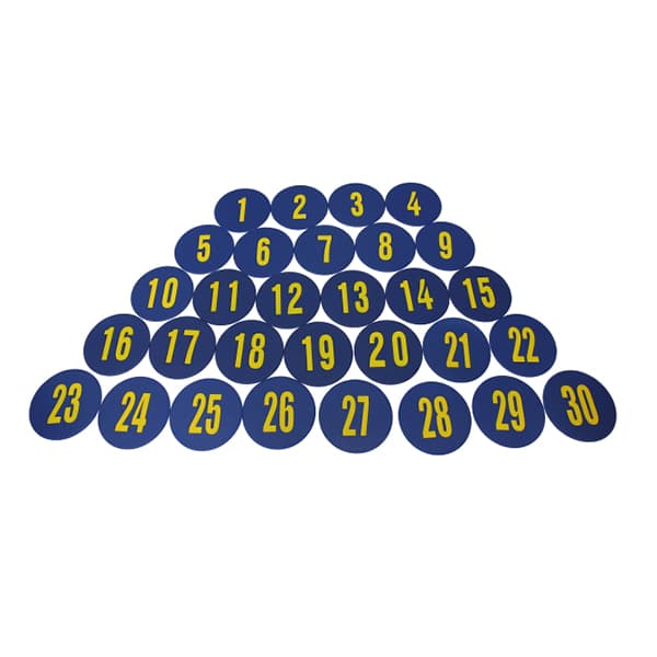 1-30 Number Spot Markers – Non-Slip Floor Dots for Kids Games & Training