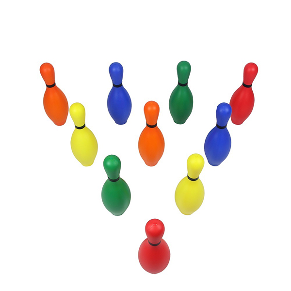 Colorful Sand‑Fillable Ten‑Pin Bowling Set — Choose 5 lb Rubber Ball|Fillable Pins (Sand)|Indoor / Outdoor Family & School Game