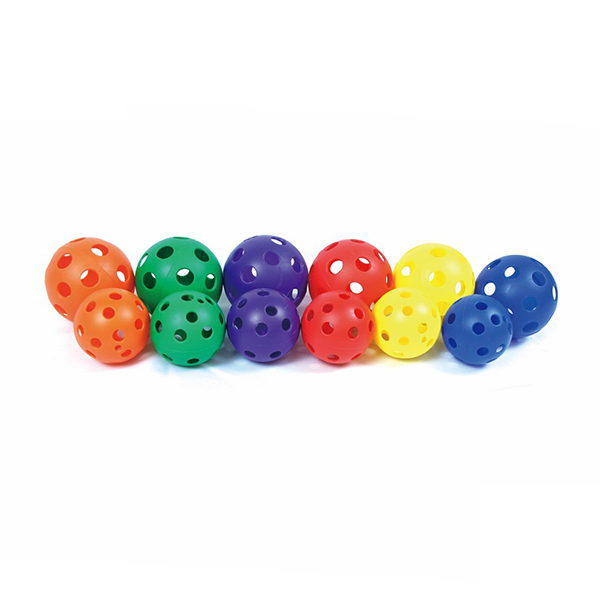 9.2cm PE Plastic Wiffle Balls – Lightweight Perforated Training Balls for Kids, PE Class & Sports Practice