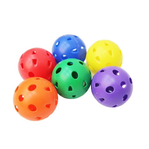 8.2cm PE Perforated Wiffle Ball (Hollow Hole Plastic Practice Ball) – 8.2 cm – Colorful Training Ball for PE, Kids & Indoor / Outdoor Play